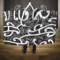 Aotearoa Maori Kowhaiwhai Hooded Blanket Kiwikiwi Puhoro and Patiki LT9 - Polynesian Pride