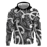 Aotearoa Maori Kowhaiwhai Hoodie Kiwikiwi Puhoro and Patiki LT9 Pullover Hoodie Grey - Polynesian Pride