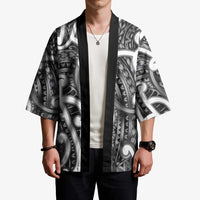Aotearoa Maori Kowhaiwhai Kimono Kiwikiwi Puhoro and Patiki LT9 - Polynesian Pride