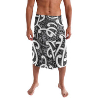 Aotearoa Maori Kowhaiwhai Lavalava Kiwikiwi Puhoro and Patiki LT9 Grey - Polynesian Pride