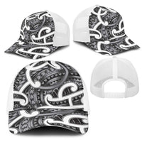 Aotearoa Maori Kowhaiwhai Mesh Trucker Cap Kiwikiwi Puhoro and Patiki LT9 - Polynesian Pride