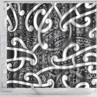 Aotearoa Maori Kowhaiwhai Shower Curtain Kiwikiwi Puhoro and Patiki LT9 - Polynesian Pride