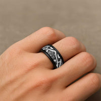 Aotearoa Maori Kowhaiwhai Spinner Ring Kiwikiwi Puhoro and Patiki LT9 - Polynesian Pride