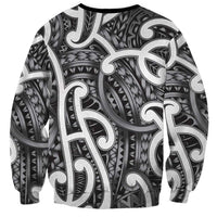 Aotearoa Maori Kowhaiwhai Sweatshirt Kiwikiwi Puhoro and Patiki LT9 - Polynesian Pride