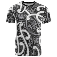 Aotearoa Maori Kowhaiwhai T Shirt Kiwikiwi Puhoro and Patiki