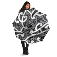 Aotearoa Maori Kowhaiwhai Umbrella Kiwikiwi Puhoro and Patiki LT9 - Polynesian Pride