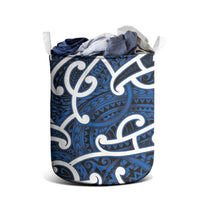 Aotearoa Maori Kowhaiwhai Laundry Basket Kikorangi Puhoro and Patiki LT9 - Polynesian Pride