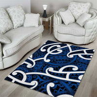 Aotearoa Maori Kowhaiwhai Area Rug Kikorangi Puhoro and Patiki LT9 - Polynesian Pride