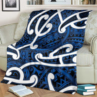 Aotearoa Maori Kowhaiwhai Blanket Kikorangi Puhoro and Patiki LT9 - Polynesian Pride