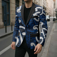 Aotearoa Maori Kowhaiwhai Blazer Kikorangi Puhoro and Patiki LT9 - Polynesian Pride