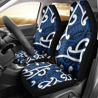 Aotearoa Maori Kowhaiwhai Car Seat Cover Kikorangi Puhoro and Patiki LT9 - Polynesian Pride