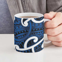 Aotearoa Maori Kowhaiwhai Ceramic Mug Kikorangi Puhoro and Patiki LT9 - Polynesian Pride