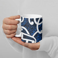 Aotearoa Maori Kowhaiwhai Ceramic Mug Kikorangi Puhoro and Patiki LT9 - Polynesian Pride