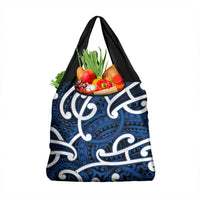 Aotearoa Maori Kowhaiwhai Grocery Bag Kikorangi Puhoro and Patiki LT9 1-pack One Size Blue - Polynesian Pride