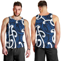 Aotearoa Maori Kowhaiwhai Men Tank Top Kikorangi Puhoro and Patiki LT9 - Polynesian Pride