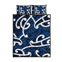 Aotearoa Maori Kowhaiwhai Quilt Bed Set Kikorangi Puhoro and Patiki