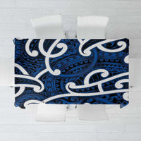 Aotearoa Maori Kowhaiwhai Tablecloth Kikorangi Puhoro and Patiki LT9 Blue - Polynesian Pride