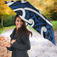 Aotearoa Maori Kowhaiwhai Umbrella Kikorangi Puhoro and Patiki LT9 - Polynesian Pride