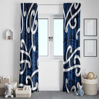 Aotearoa Maori Kowhaiwhai Window Curtain Kikorangi Puhoro and Patiki LT9 - Polynesian Pride