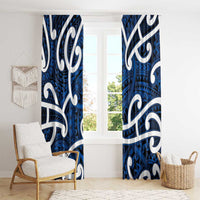 Aotearoa Maori Kowhaiwhai Window Curtain Kikorangi Puhoro and Patiki LT9 - Polynesian Pride