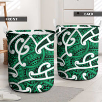 Aotearoa Maori Kowhaiwhai Laundry Basket Kakariki Puhoro and Patiki LT9 - Polynesian Pride