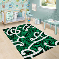 Aotearoa Maori Kowhaiwhai Area Rug Kakariki Puhoro and Patiki LT9 - Polynesian Pride
