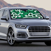 Aotearoa Maori Kowhaiwhai Auto Sun Shade Kakariki Puhoro and Patiki LT9 - Polynesian Pride