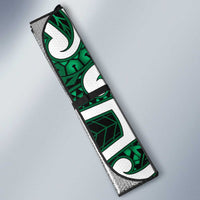 Aotearoa Maori Kowhaiwhai Auto Sun Shade Kakariki Puhoro and Patiki LT9 - Polynesian Pride