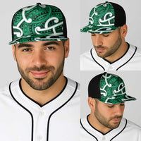 Aotearoa Maori Kowhaiwhai Baseball Net Cap Kakariki Puhoro and Patiki LT9 - Polynesian Pride