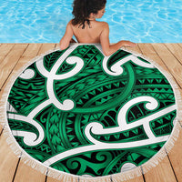 Aotearoa Maori Kowhaiwhai Beach Blanket Kakariki Puhoro and Patiki LT9 - Polynesian Pride