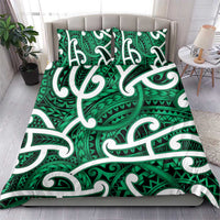 Aotearoa Maori Kowhaiwhai Bedding Set Kakariki Puhoro and Patiki LT9 - Polynesian Pride