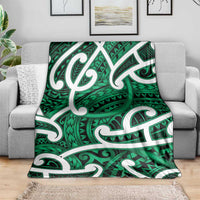 Aotearoa Maori Kowhaiwhai Blanket Kakariki Puhoro and Patiki LT9 - Polynesian Pride