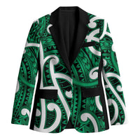 Aotearoa Maori Kowhaiwhai Blazer Kakariki Puhoro and Patiki LT9 Unisex Green - Polynesian Pride