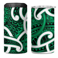 Aotearoa Maori Kowhaiwhai 4 in 1 Can Cooler Tumbler Kakariki Puhoro and Patiki