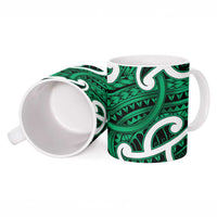 Aotearoa Maori Kowhaiwhai Ceramic Mug Kakariki Puhoro and Patiki LT9 - Polynesian Pride