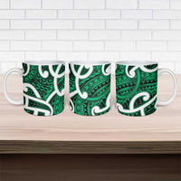 Aotearoa Maori Kowhaiwhai Ceramic Mug Kakariki Puhoro and Patiki LT9 - Polynesian Pride