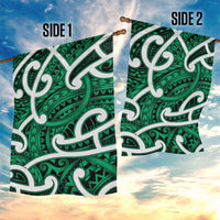Aotearoa Maori Kowhaiwhai Garden Flag Kakariki Puhoro and Patiki LT9 - Polynesian Pride
