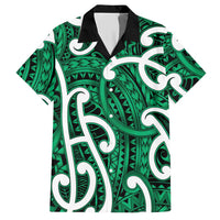 Aotearoa Maori Kowhaiwhai Hawaiian Shirt Kakariki Puhoro and Patiki LT9 Green - Polynesian Pride