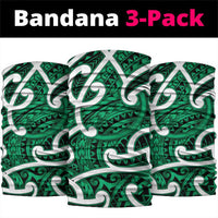 Aotearoa Maori Kowhaiwhai Neck Gaiter Kakariki Puhoro and Patiki LT9 package One Size: 25*50cm Green - Polynesian Pride