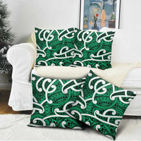 Aotearoa Maori Kowhaiwhai Pillow Cover Kakariki Puhoro and Patiki LT9 - Polynesian Pride