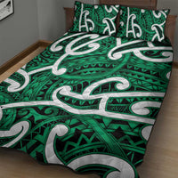 Aotearoa Maori Kowhaiwhai Quilt Bed Set Kakariki Puhoro and Patiki LT9 - Polynesian Pride