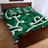 Aotearoa Maori Kowhaiwhai Quilt Bed Set Kakariki Puhoro and Patiki LT9 - Polynesian Pride