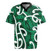 Aotearoa Maori Kowhaiwhai Rugby Jersey Kakariki Puhoro and Patiki LT9 Green - Polynesian Pride