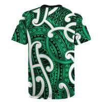 Aotearoa Maori Kowhaiwhai Rugby Jersey Kakariki Puhoro and Patiki LT9 - Polynesian Pride