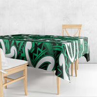 Aotearoa Maori Kowhaiwhai Tablecloth Kakariki Puhoro and Patiki LT9 - Polynesian Pride