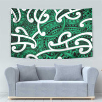 Aotearoa Maori Kowhaiwhai Tapestry Kakariki Puhoro and Patiki LT9 - Polynesian Pride