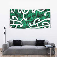 Aotearoa Maori Kowhaiwhai Tapestry Kakariki Puhoro and Patiki LT9 - Polynesian Pride
