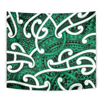 Aotearoa Maori Kowhaiwhai Tapestry Kakariki Puhoro and Patiki LT9 - Polynesian Pride