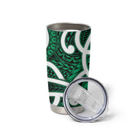 Aotearoa Maori Kowhaiwhai Tumbler Cup Kakariki Puhoro and Patiki