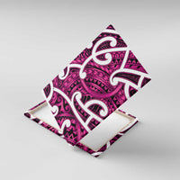 Aotearoa Maori Kowhaiwhai Canvas Wall Art Mawhero Puhoro and Patiki LT9 With Frame Pink - Polynesian Pride